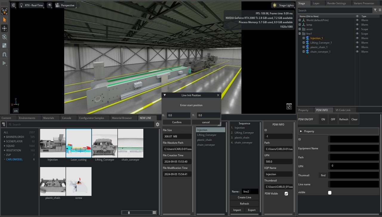 Automated Process Line Creation Function